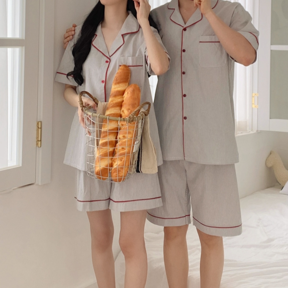 신혼부부잠옷 빅사이즈잠옷 순면 파자마 여자 홈웨어 세트 이미지 6