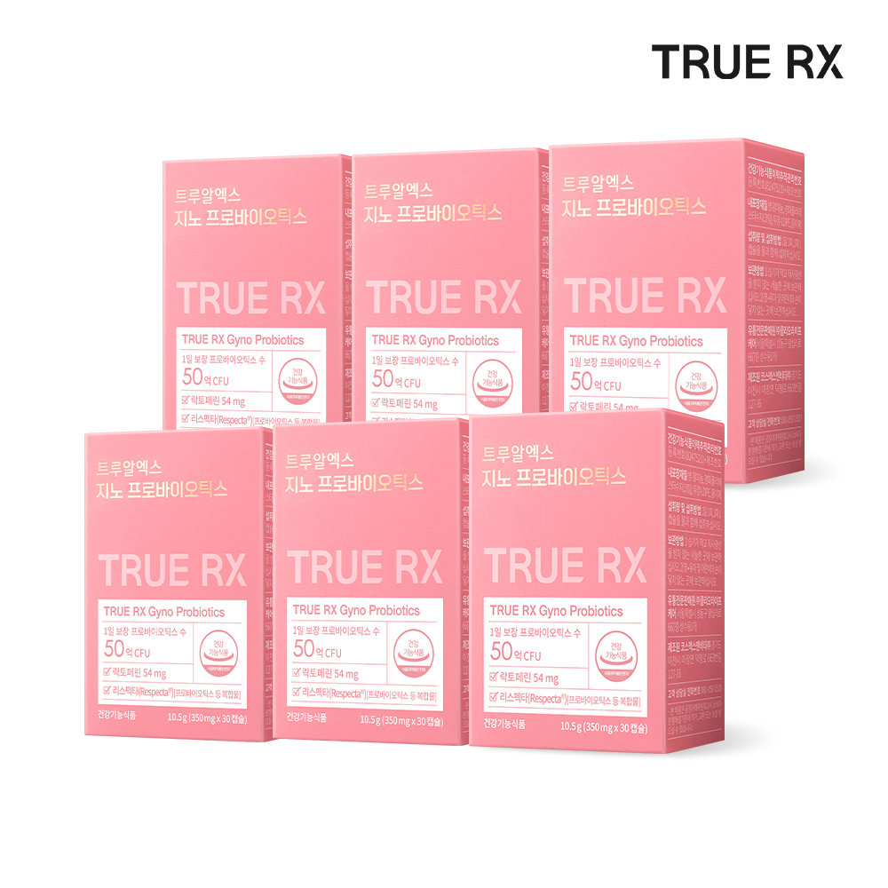 트루알엑스 질 유산균 지노 프로바이오틱스 여성 리스펙타 클리오 30캡슐, 6개 - 메인 이미지