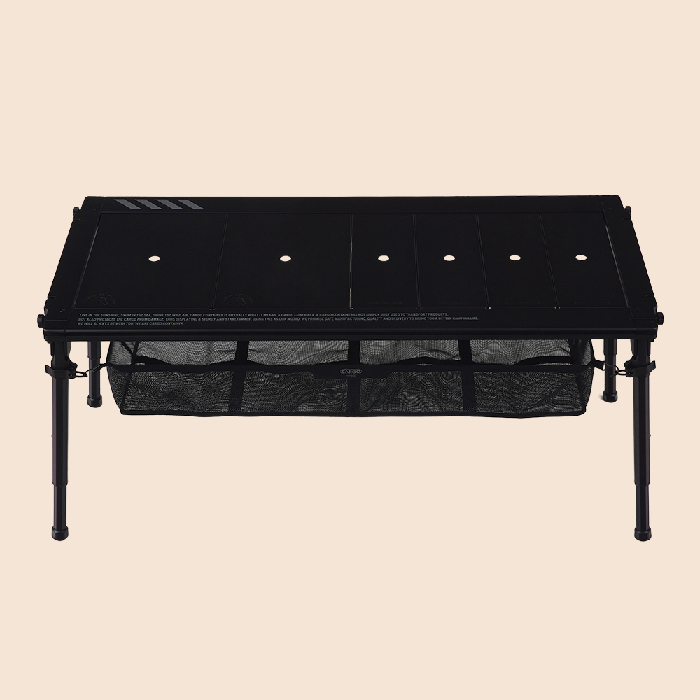 카고컨테이너 컴포트 IGT 테이블 접이식 4유닛, 블랙