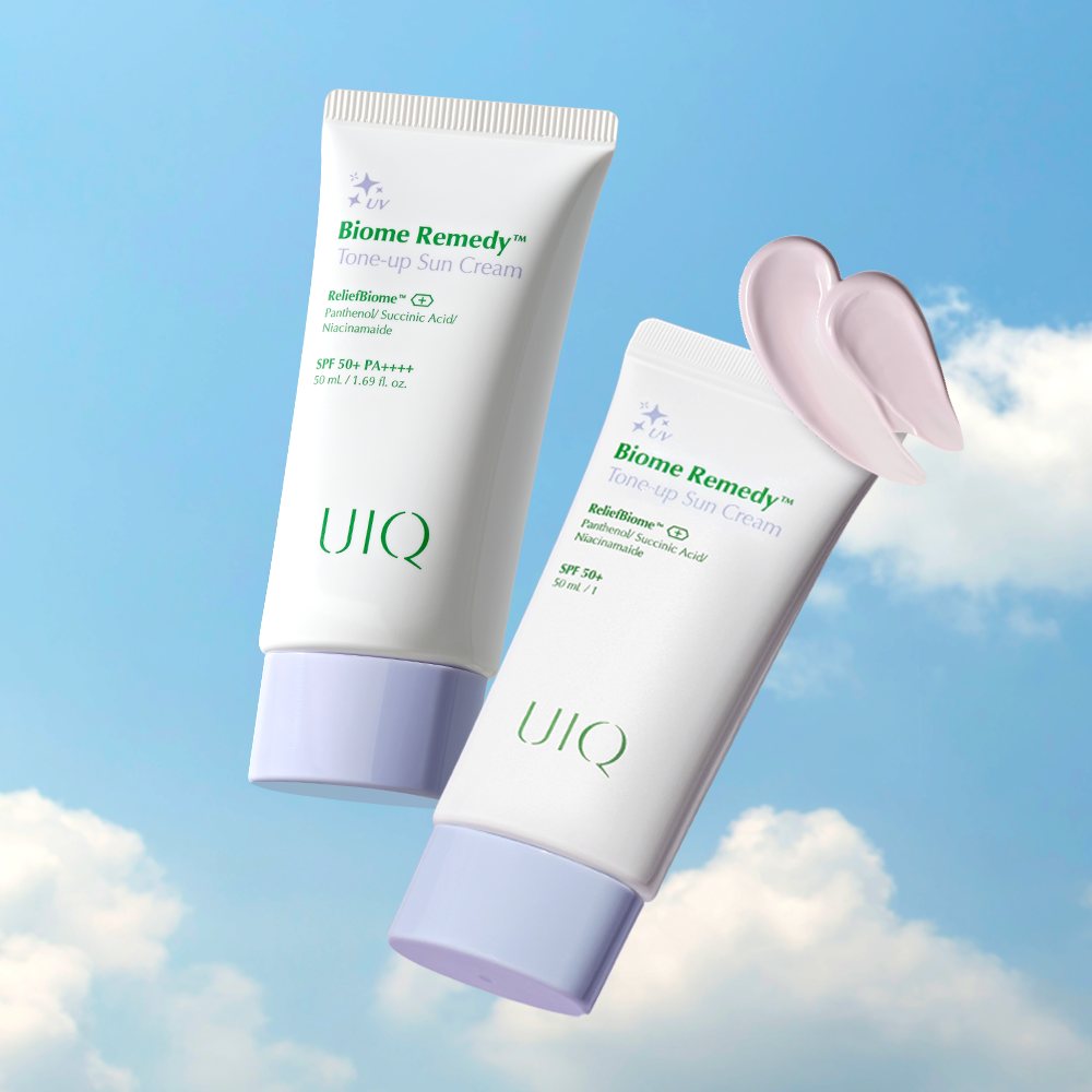 [더블][화잘먹선크림]유이크 바이옴 레미디 톤업 선크림(보라) 50ml x 2개 제품 이미지