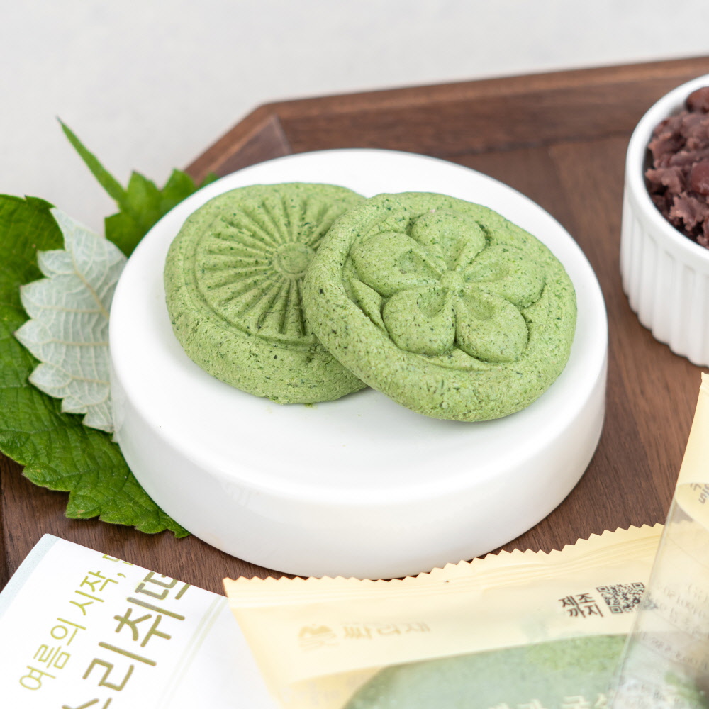싸리재 수리취떡 만들기키트 (반죽 500g+통팥앙금+떡도장) 단오음식 체험 이미지 8