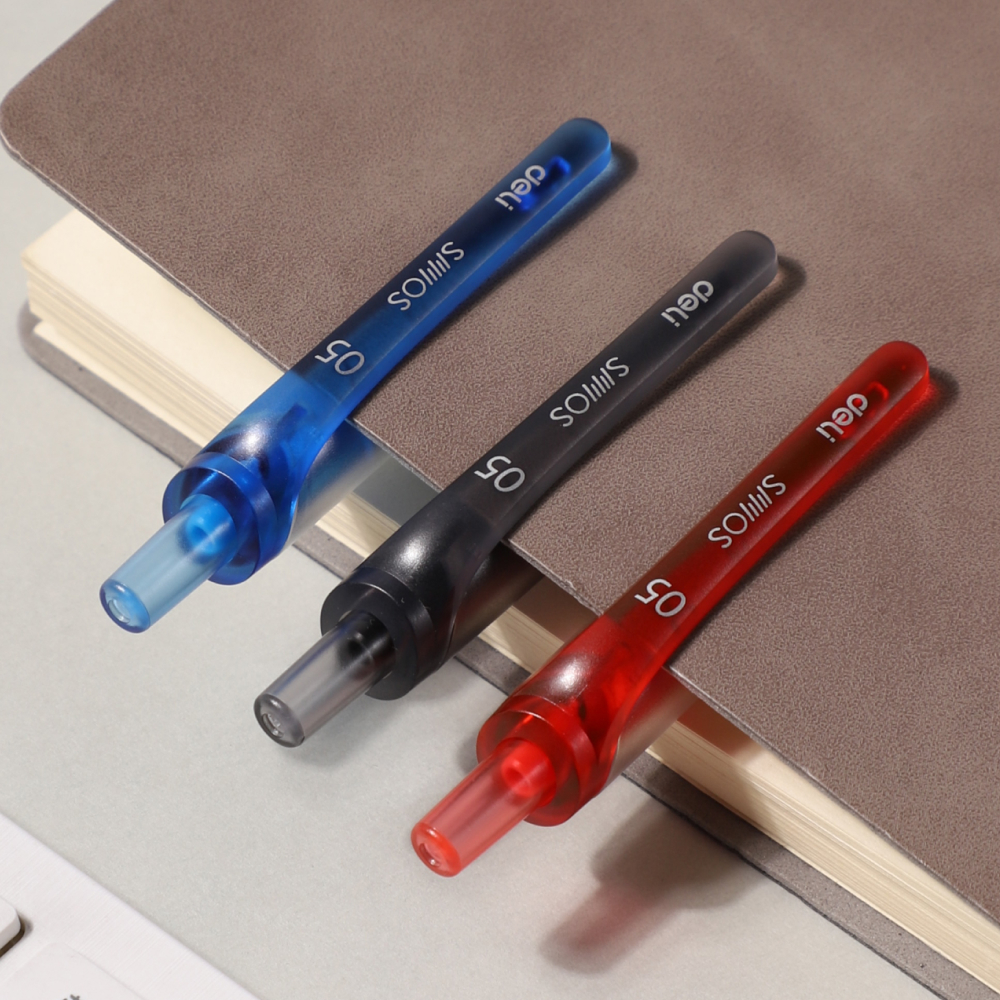 델리 스므스 텍스처 노크식 중성 젤펜 0.5mm 3칼라 - 상세 이미지 3