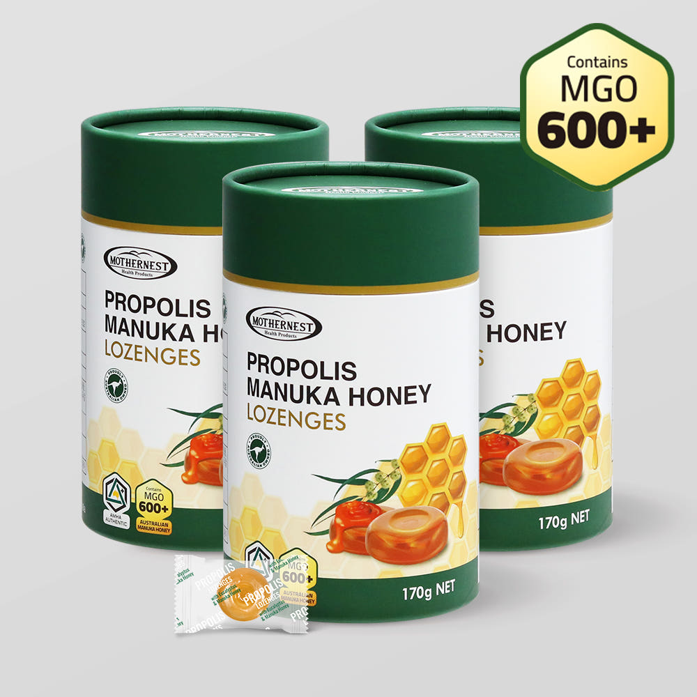 마더네스트 호주산 프로폴리스 마누카 허니 로젠지스 캔디 (MGO600+) 170g, 3개 - 상품 이미지