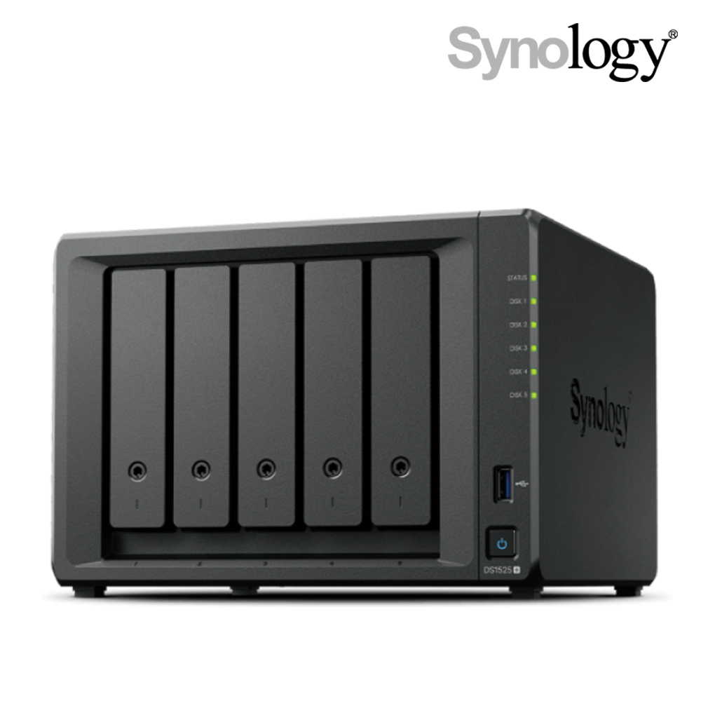 시놀로지 나스 DS1525+ NAS 5BAY [DSM 초기설정 원격지원+3년보증정품] - 상품 이미지