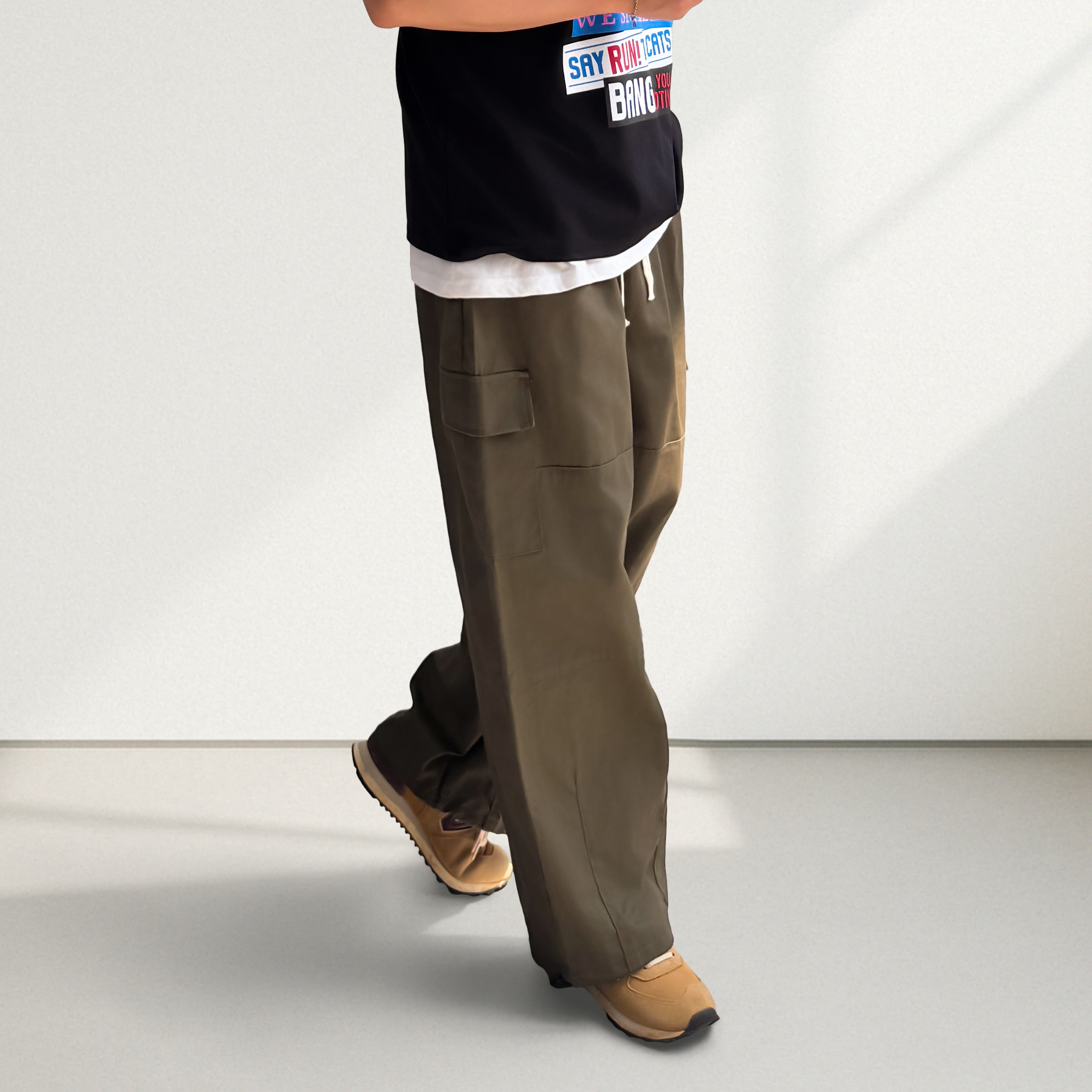 1+1 벌룬팬츠 남자버뮤다팬츠 건빵바지 - 상품 이미지