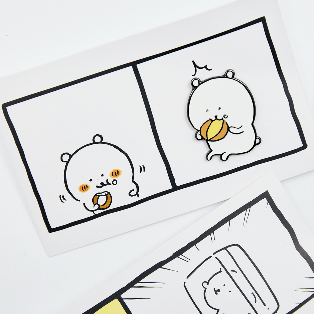 담곰이 메탈 뱃지 1P 브로치 냠냠 농담곰 배지 캐릭터 굿즈 - 상세 이미지 5
