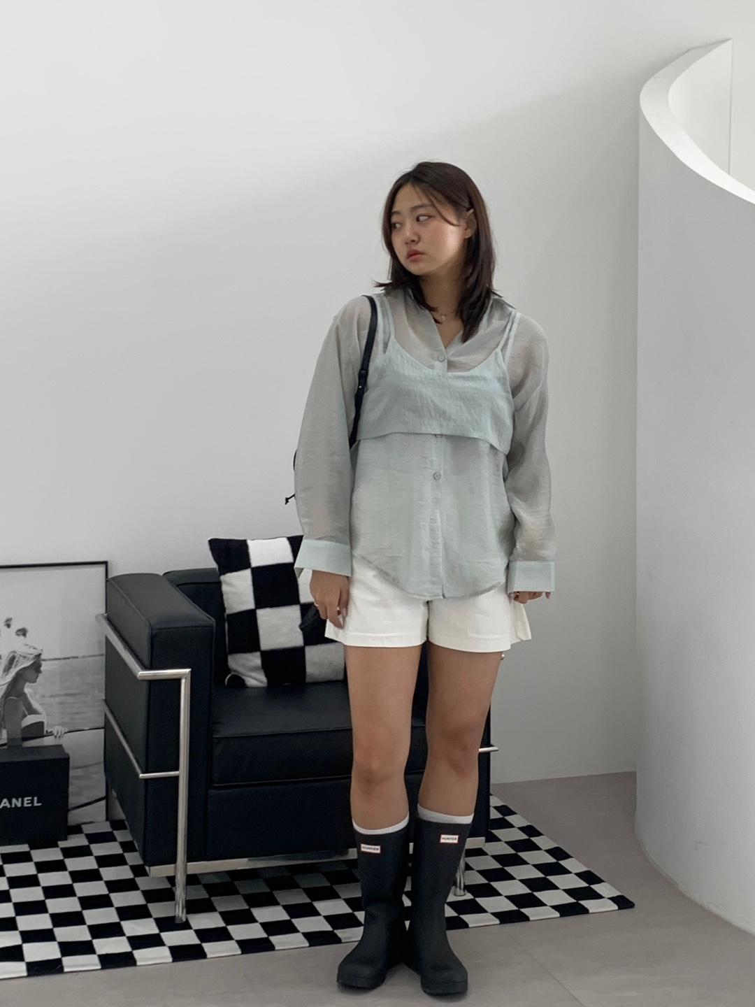 여성반바지 버뮤다팬츠 3부 와이드 큐롯팬츠 - 상세 이미지 5