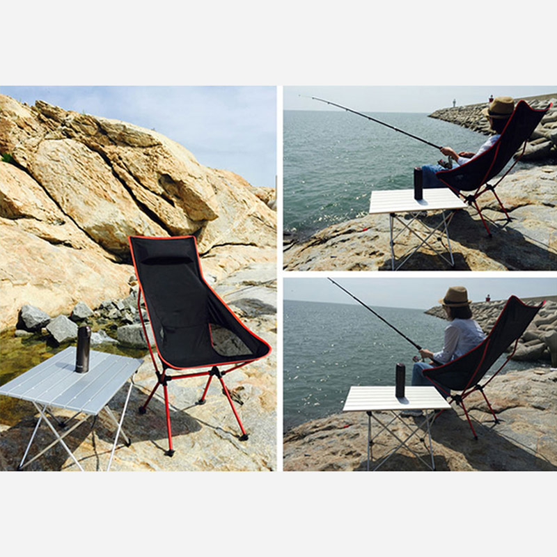 KOOLMAN 쿨맨 캠핑 의자 경량 릴렉스 체어 접이식 휴대용 A형 롱, 오렌지, 1개