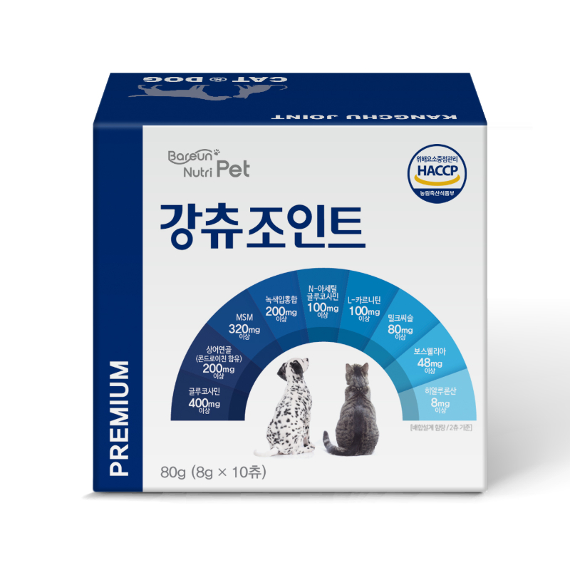 바른뉴트리펫 강츄조인트 강아지 관절 영양제 슬개골 연골 건강 고양이