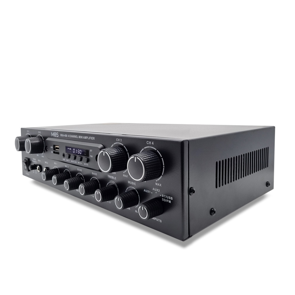 모스 MOS BSA-400 매장용 앰프 블루투스 USB AUX 10~20평 160W 4채널 - 상세 이미지 5