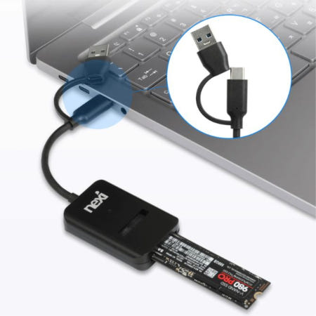 리버네트워크 USB C타입 to Nvme SATA M.2 외장케이스 SSD 도킹스테이션 리더기