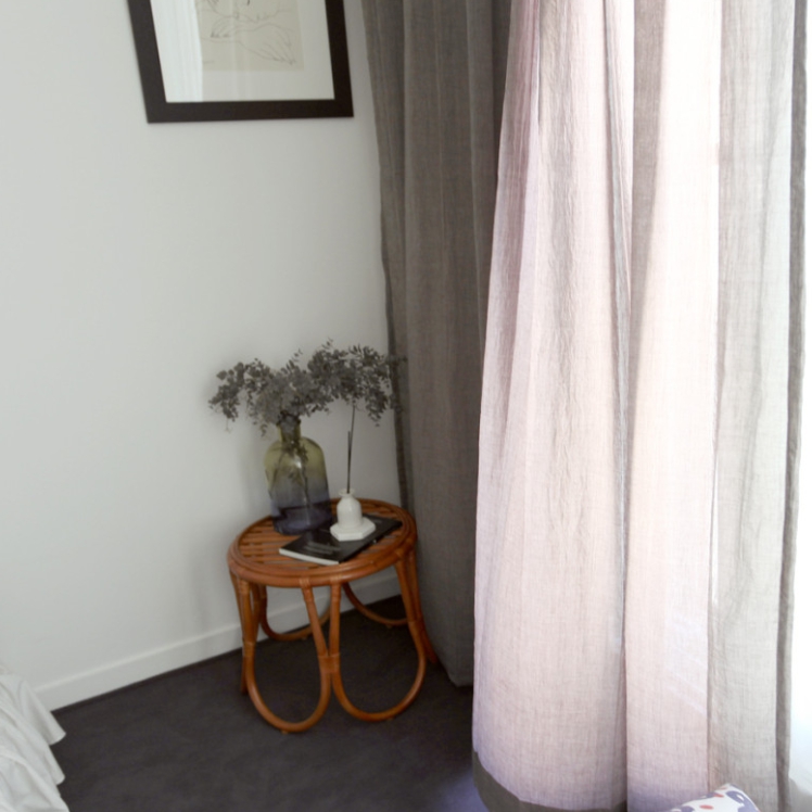 아사커튼 - 브라운 챠르르 속커튼 여름 맞춤제작