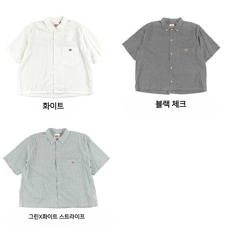 단톤 도트버튼 캐주얼 반팔셔츠 여성 DT-B0336POD 블랙체크 36 - 상세 이미지 2