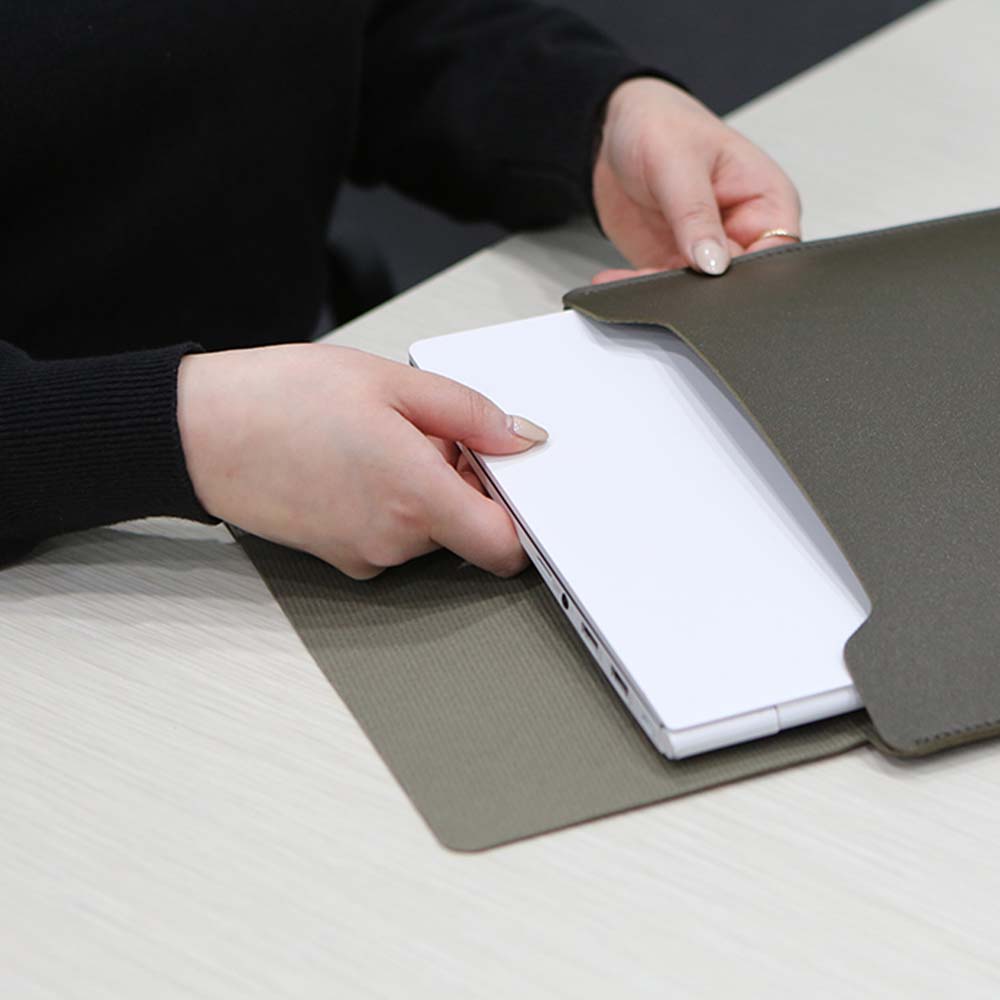 모락 마스 가죽 노트북 파우치 케이스 맥북 갤럭시북 엘지그램 13인치 15인치 17인치 - 상세 이미지 2