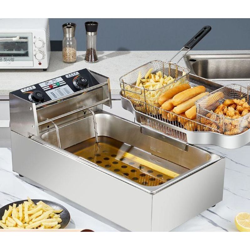 전문가용 튀김기 고온 조절 가능 스테인리스 소재 20L 소형 0.5두께