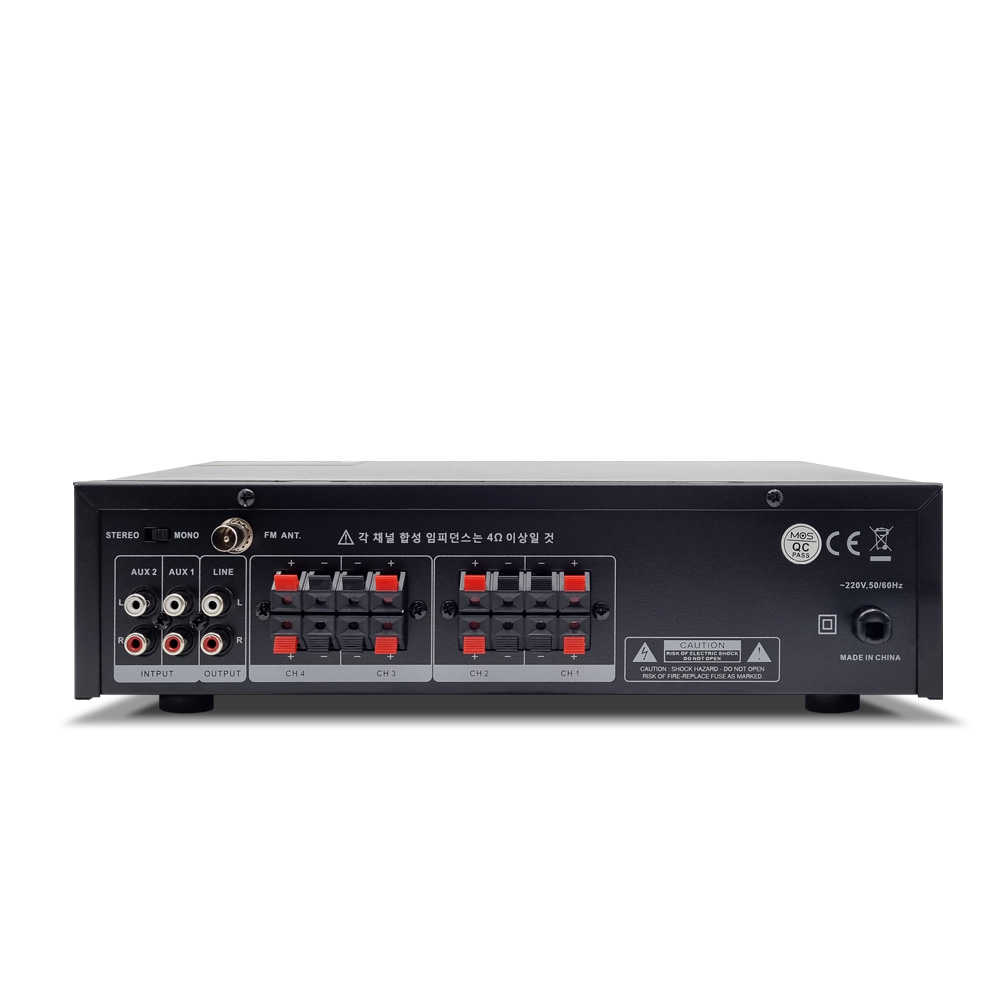 모스 MOS BSA-400 매장용 앰프 블루투스 USB AUX 10~20평 160W 4채널 - 상세 이미지 3