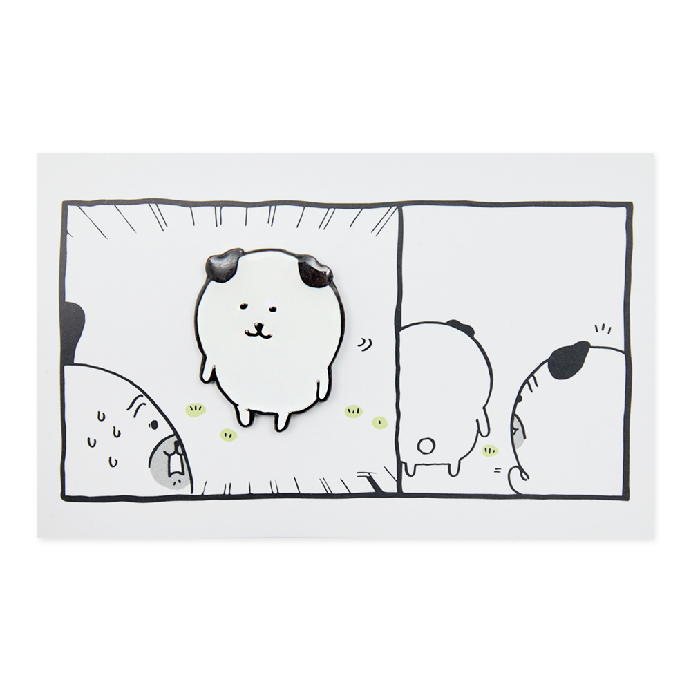 담곰이 메탈 뱃지 1P 브로치 냠냠 농담곰 배지 캐릭터 굿즈 - 상세 이미지 4