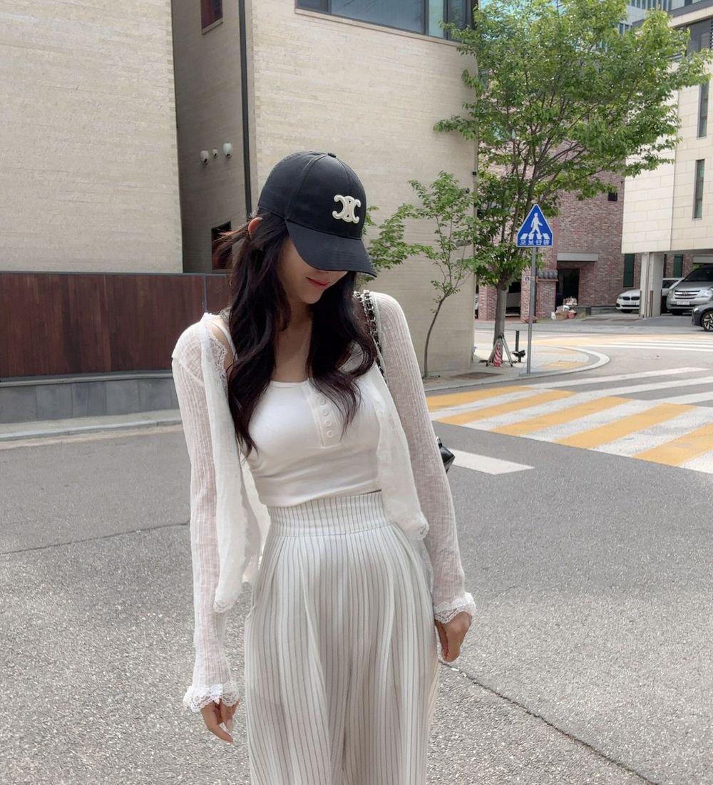 여리여리 레이스 버튼 시스루 가디건 브이넥 여름가디건 상세 이미지 13