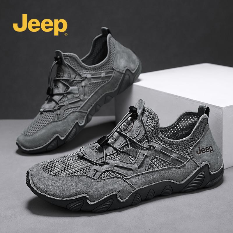 jeep 여름 메쉬 운동화 스니커즈 펀칭 통풍 시원한 가벼운 발편한 워킹화 트레킹화 조깅화 - 상세 이미지 2