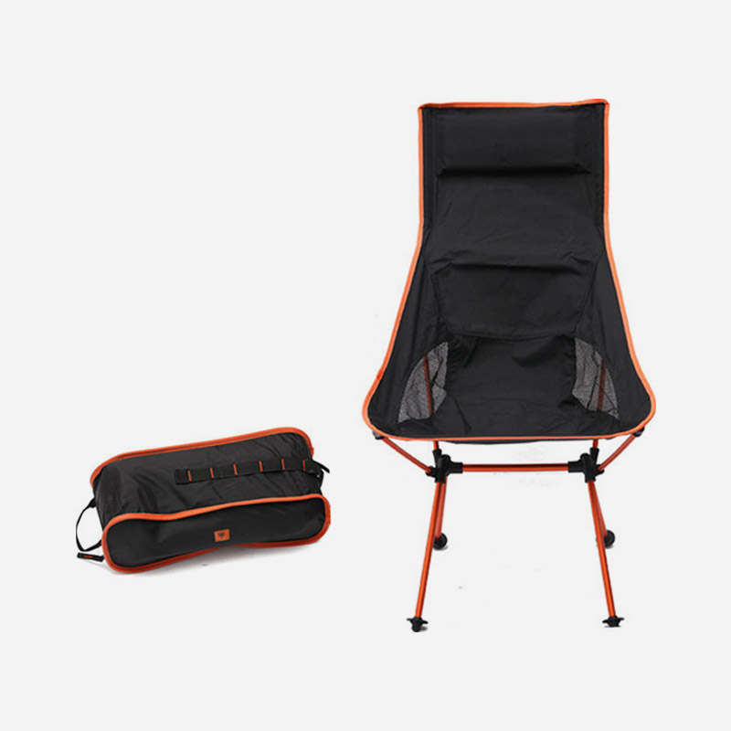 KOOLMAN(쿨맨) 초경량 릴렉스 체어 캠핑의자 A형 롱, 오렌지, 1개