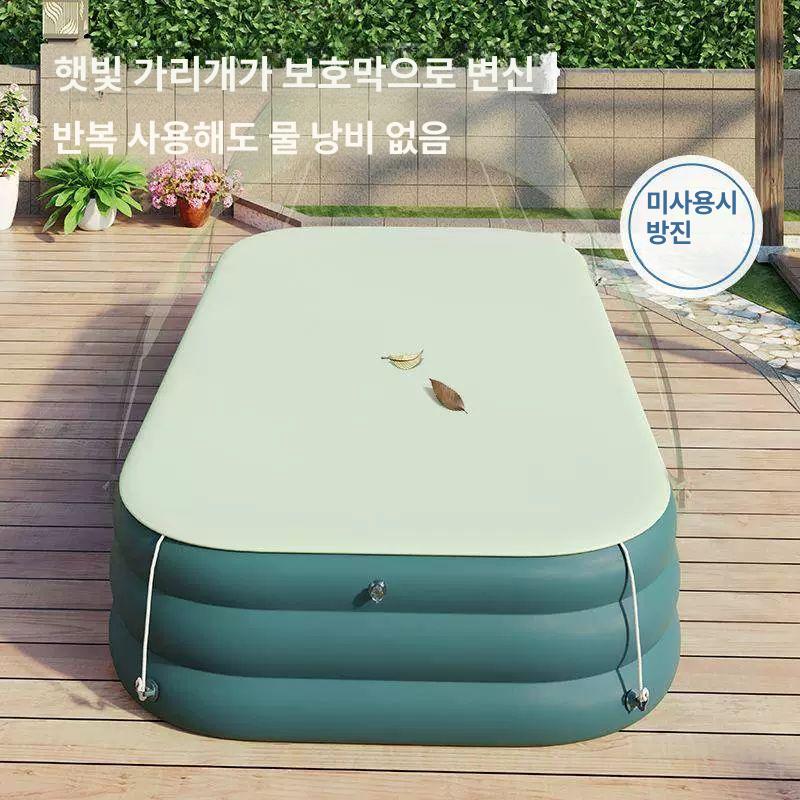 에어풀장 가정용 워터 물놀이 수영장 야외 풀장 대형 워터파크 모카 황색 2.1m 3층 - 상세 이미지 3