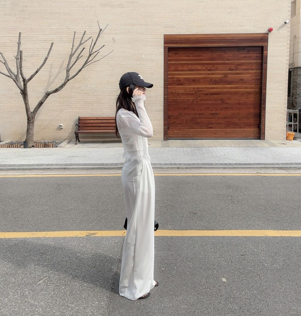 여리여리 레이스 버튼 시스루 가디건 브이넥 여름가디건 상세 이미지 23