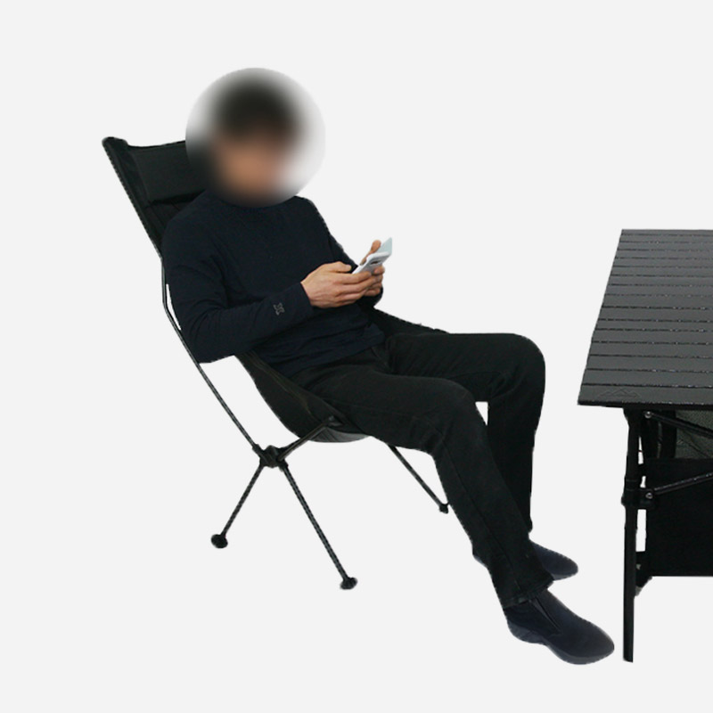 KOOLMAN 쿨맨 캠핑 의자 경량 릴렉스 체어 접이식 휴대용 A형 롱, 오렌지, 1개