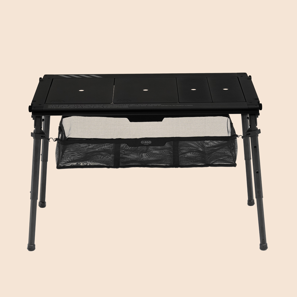 카고컨테이너 컴포트 IGT 테이블 접이식 3유닛, 블랙