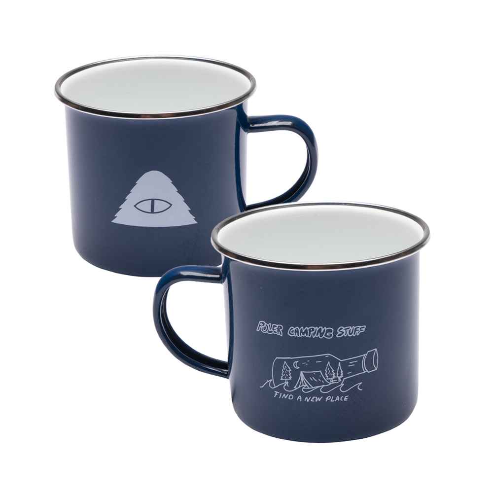 폴러스터프 에나멜 캠프 머그 캠핑 법랑 컵 400ml, NEW 네이비 PLACE