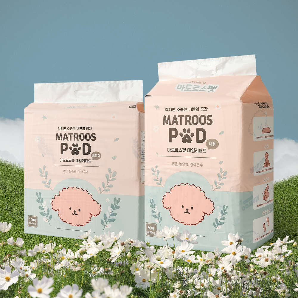 마도로스펫 배변패드 데일리패드 표준형 대형 300매 150매 논슬립 무향