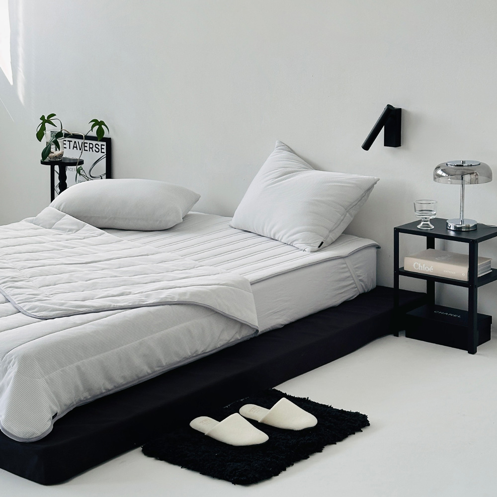 누비지오 부스터 냉감 브랜드 여름 홑이불 차렵이불 베개세트 SS