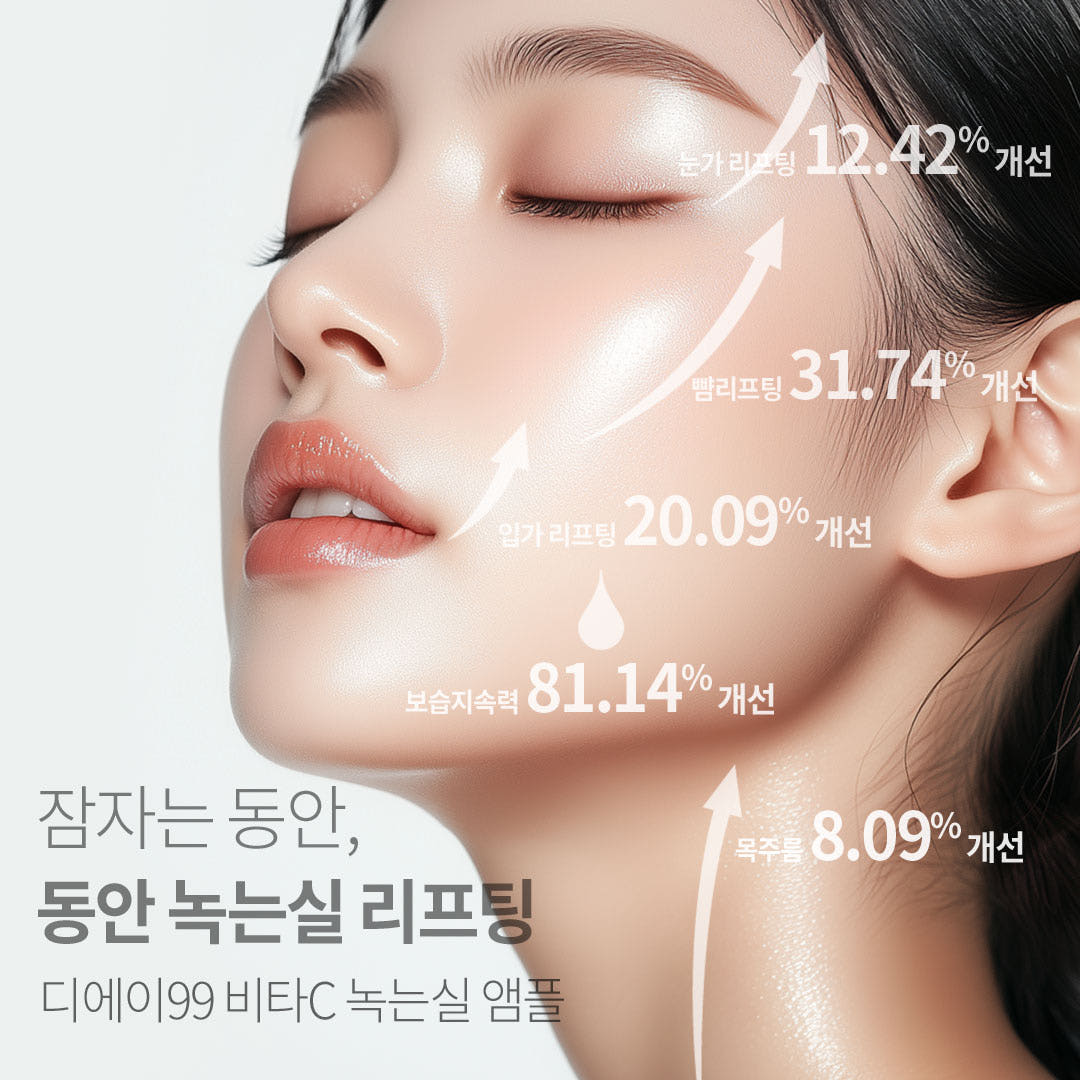 DA99 녹는실 리프팅 비타민C 앰플 슬리핑 마스크 미백, 주름개선 화장품 1Box(4병) - 상세 이미지 4