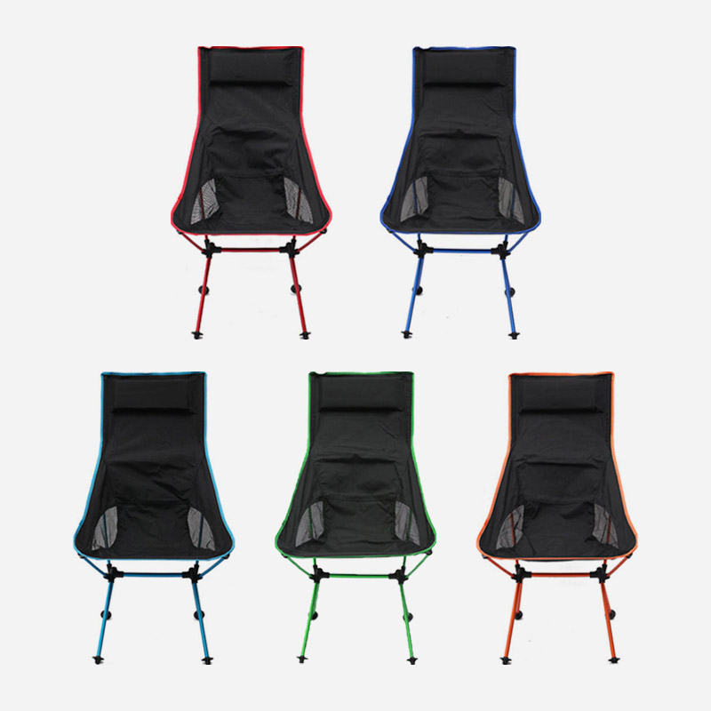 KOOLMAN 쿨맨 캠핑 의자 경량 릴렉스 체어 접이식 휴대용 A형 롱, 오렌지, 1개