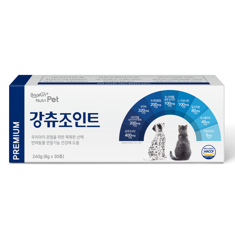 바른뉴트리펫 강츄조인트 강아지 관절 영양제 슬개골 연골 건강 고양이