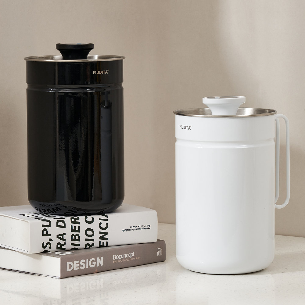 무디타 더 라운드 304 스텐 가정용 진공 음식물 쓰레기통 2.8L