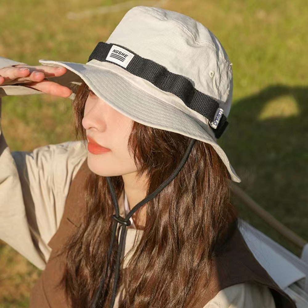 박대표마켓 바스락 스트랩 여름버킷햇 남자 여성 벙거지 챙넓은모자 휴양지 여행 캠핑모자 - 상품 이미지
