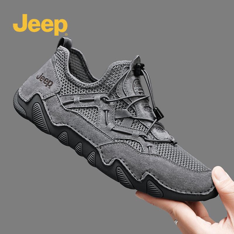jeep 여름 메쉬 운동화 스니커즈 펀칭 통풍 시원한 가벼운 발편한 워킹화 트레킹화 조깅화 - 상세 이미지 3