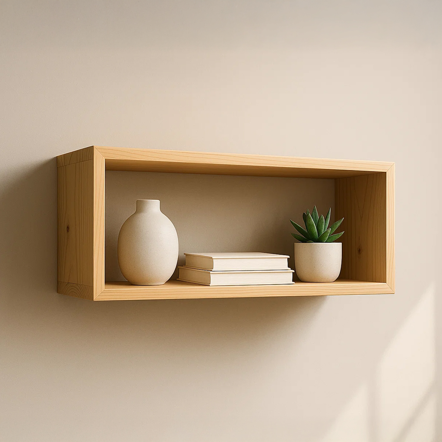 벽선반 원목 벽걸이 선반 책장 미니 선반장 벽장식장 570