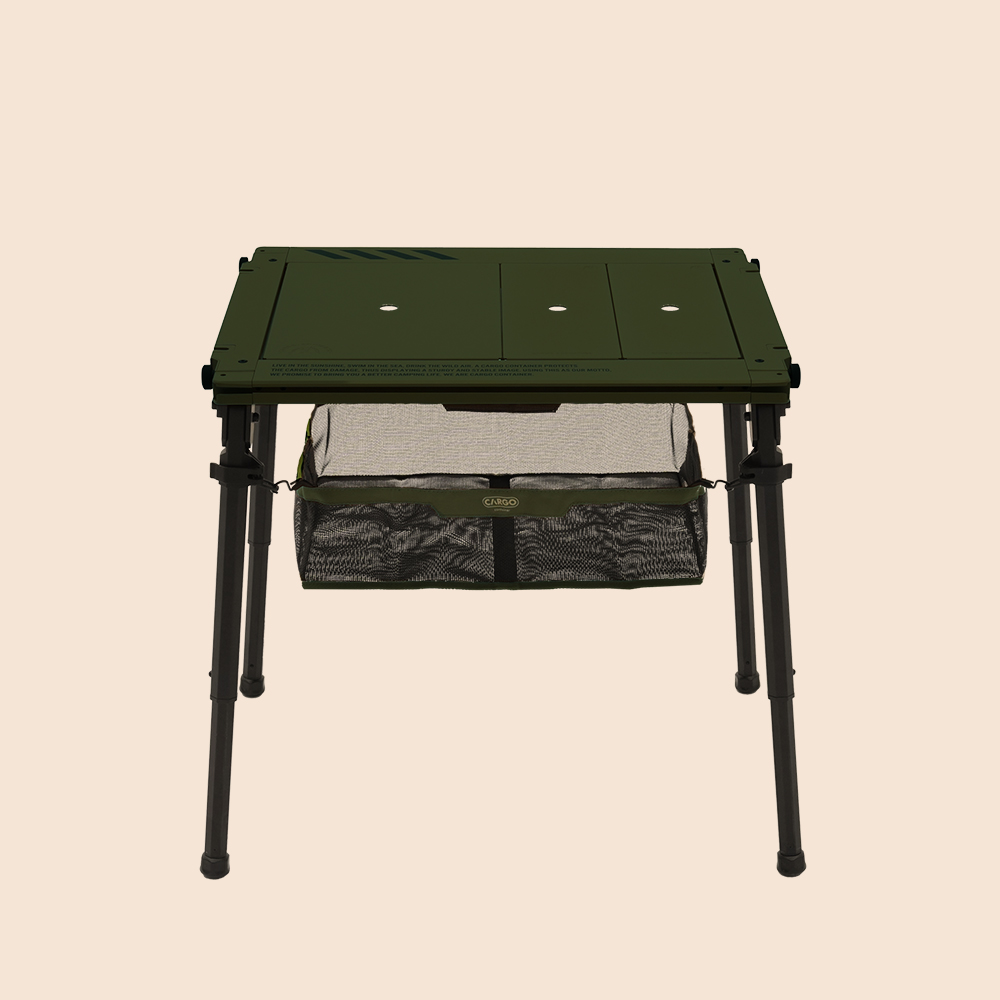 카고컨테이너 컴포트 IGT 테이블 접이식 2유닛, 카키