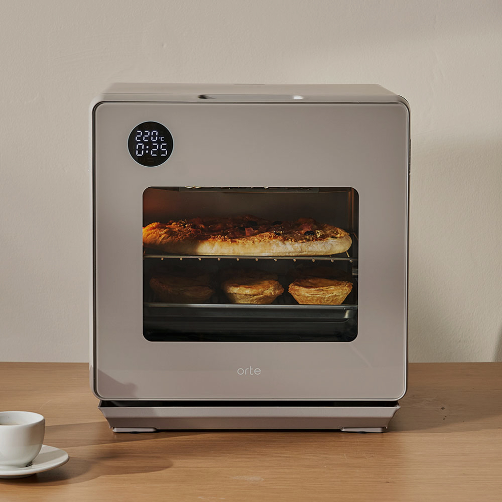오르테 스팀 에어프라이어 올 스텐 15L 대용량 오븐 프라이기 후라이 샌드그레이