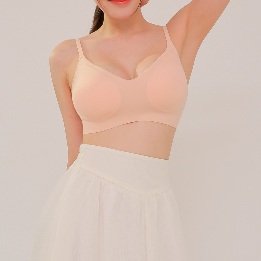 아소마 심리스 브라 노와이어 편한 빅사이즈 스포츠 노라인 무봉제 브라탑 사진 5