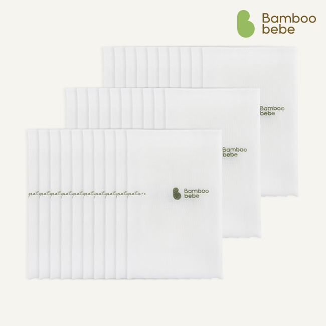 [밤부베베] 시그니처 손수건 세트_거즈 퓨어 30p