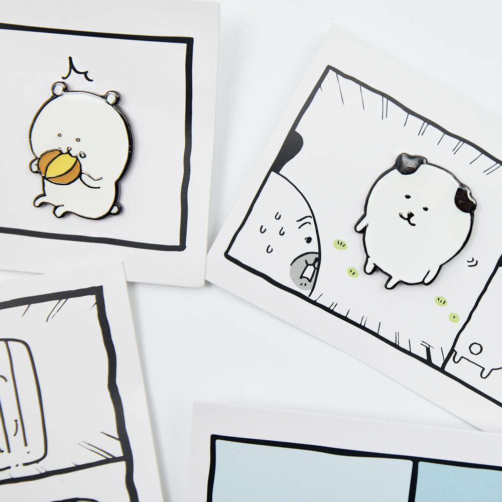 담곰이 메탈 뱃지 1P 브로치 짜잔 농담곰 배지 캐릭터 굿즈 - 상세 이미지 5