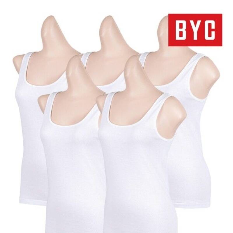 BYC 비와이씨 순면 여성 런닝 메리야스 기본나시 5매 세트 : LURIE