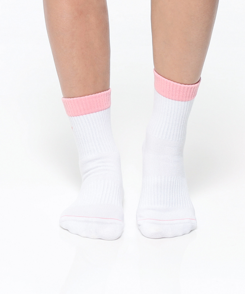 떰토 Baby Pink with Grip 스포츠 쿠션 크루삭스 무봉제 심리스 양말 - 상세 이미지 4