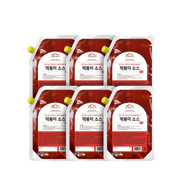 고추명가 떡볶이 소스 2kg x 6팩 : 이머트마트