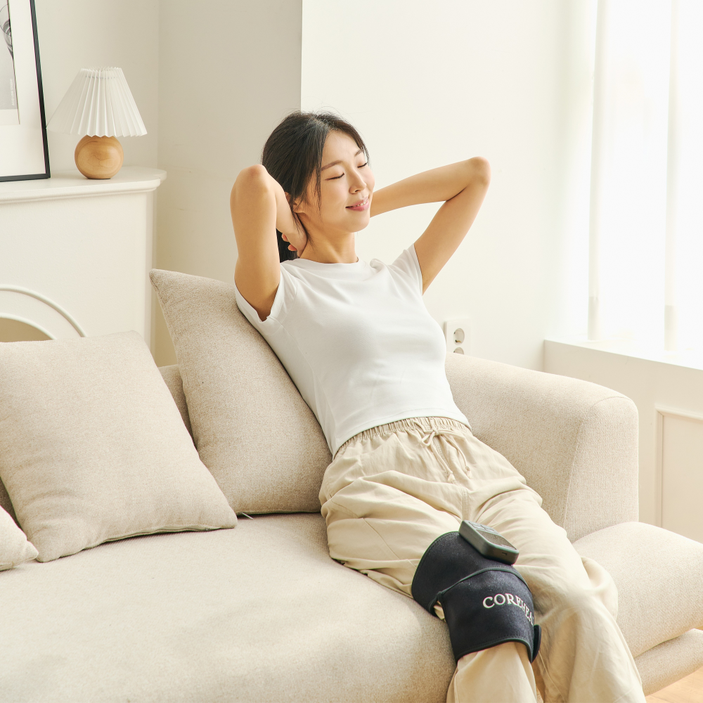 코어힐 근적외선 진동 온열 찜질기 무릎 어깨 찜질 무선 충전식 손목 관절 엘보 led - 상세 이미지 5