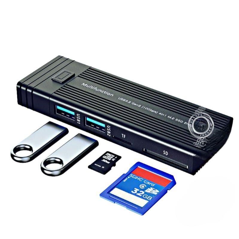 M.2 NVMe SSD 외장 SATA USB3.1 멀티허브 블랙