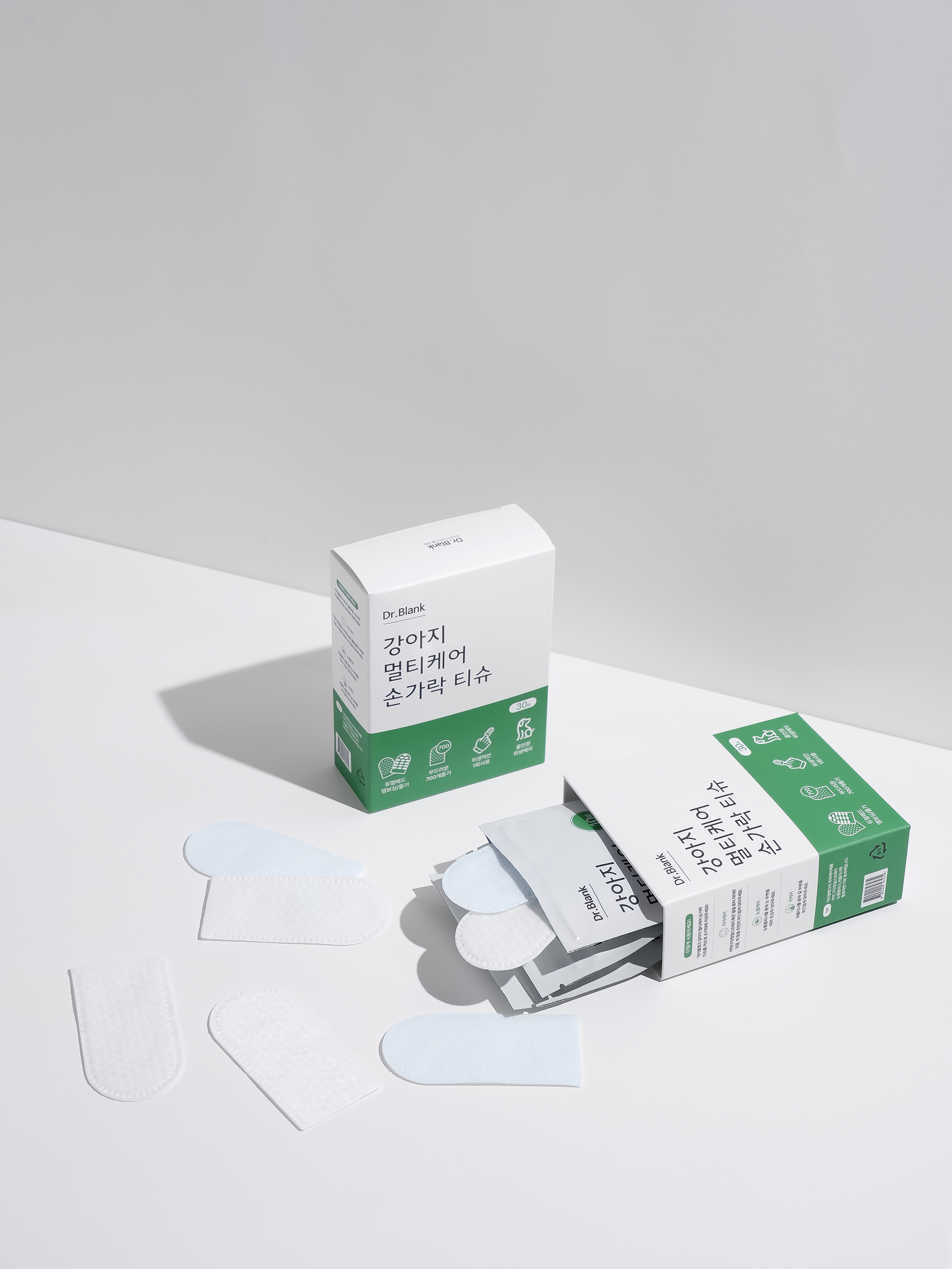 닥터블랭크 강아지 멀티케어 손가락 티슈 30매 이미지 3