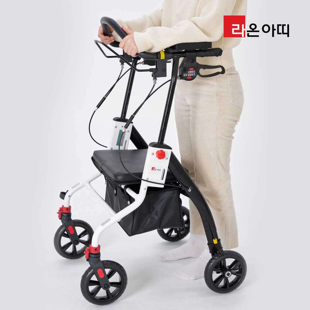 라온아띠 성인용보행기 직립형 KCS-750 고정 보관이 편리한 노인용 어르신 보행보조차 - 상품 이미지